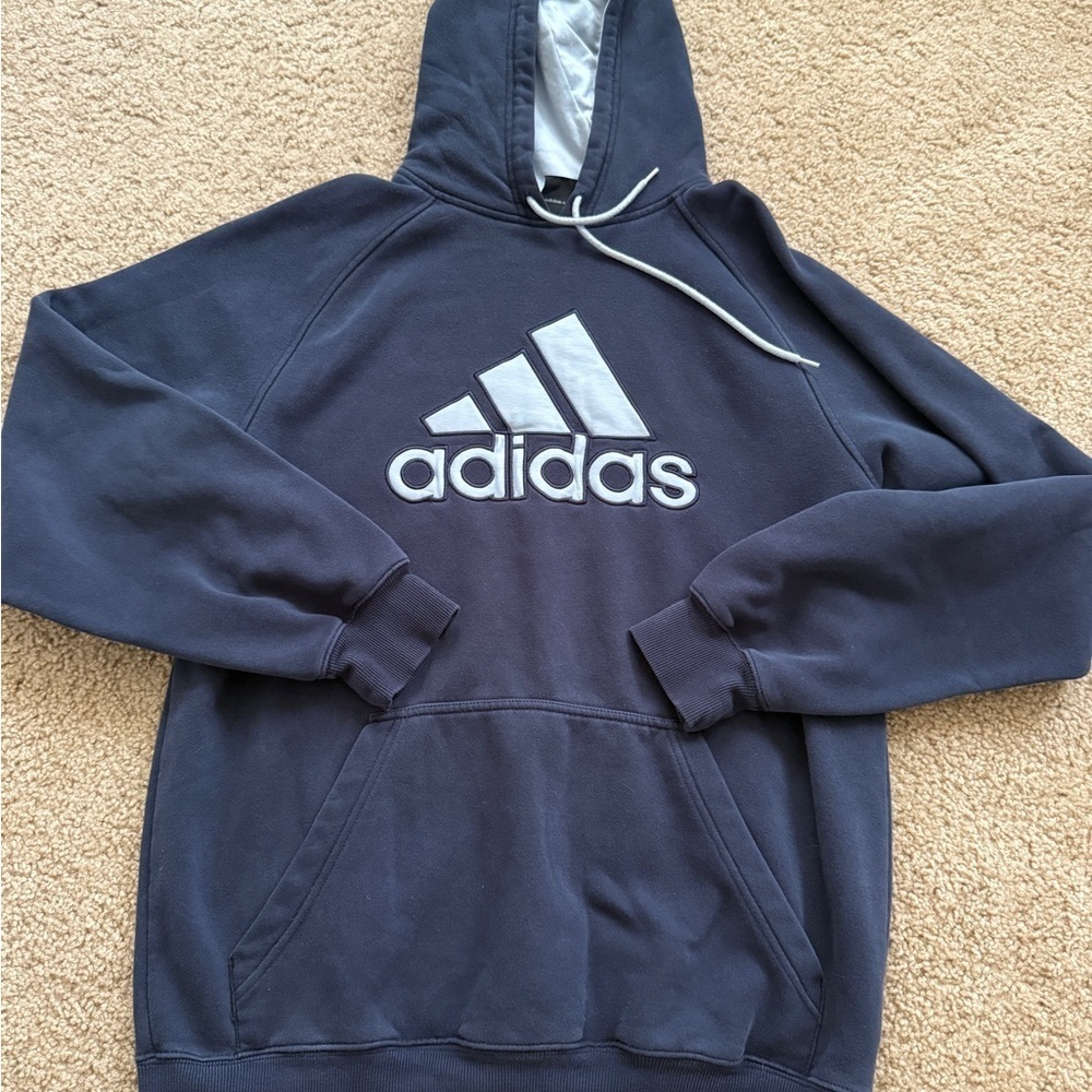 Adidas Blue Sweatshirt Hoodie